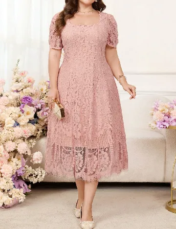 Rochie medie SHEIN CURVE, roz
