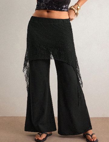 Pantaloni SHEIN CURVE, negru