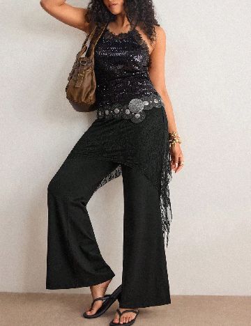 Pantaloni SHEIN CURVE, negru