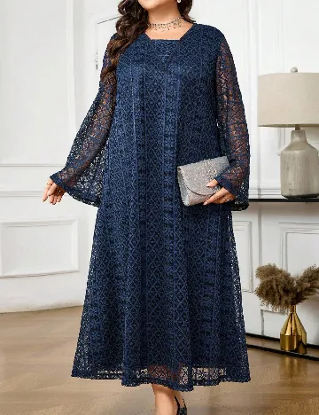 Rochie lunga SHEIN CURVE, bleumarin