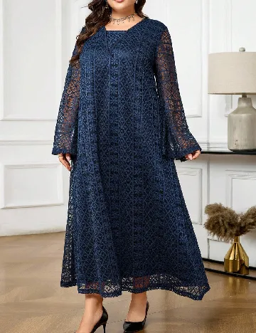 Rochie lunga SHEIN CURVE, bleumarin