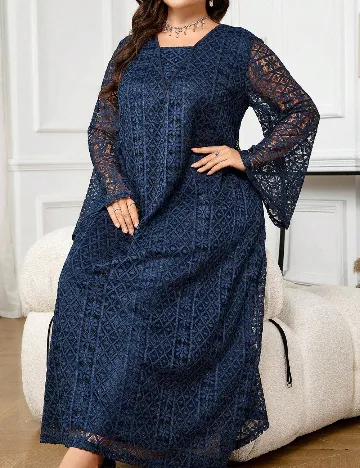 Rochie lunga SHEIN CURVE, bleumarin