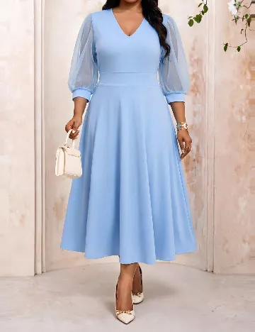Rochie medie SHEIN CURVE, albastru