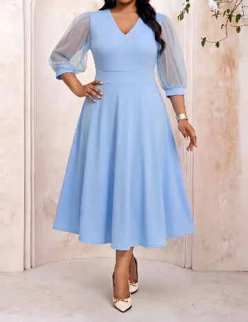 Rochie medie SHEIN CURVE, albastru