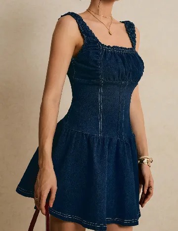 Rochie scurta Poeselle, bleumarin