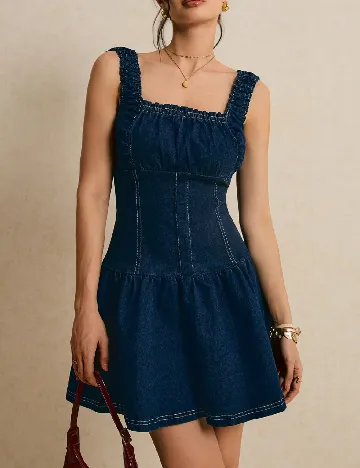 Rochie scurta Poeselle, bleumarin