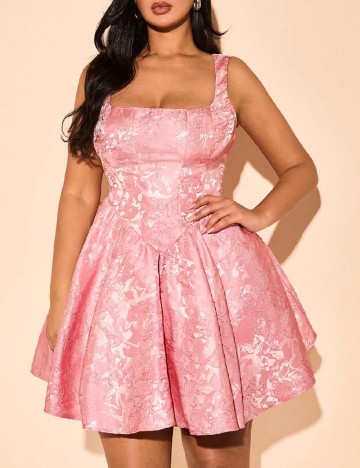 Rochie scurta SHEIN CURVE, roz