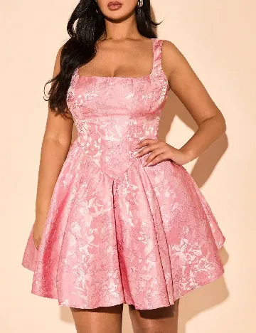 Rochie scurta SHEIN CURVE, roz