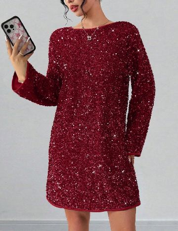 Rochie scurta SHEIN, rosu