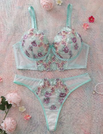Set lenjerie SHEIN CURVE, turcoaz