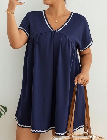 Rochie scurta SHEIN CURVE, bleumarin