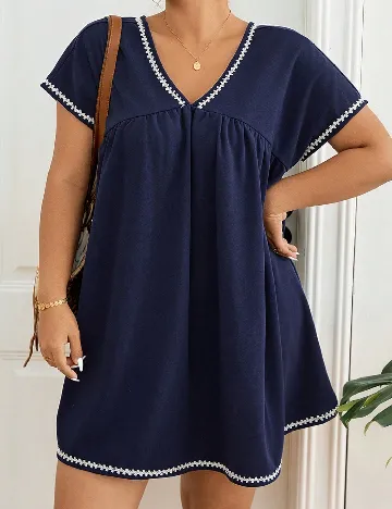 Rochie scurta SHEIN CURVE, bleumarin