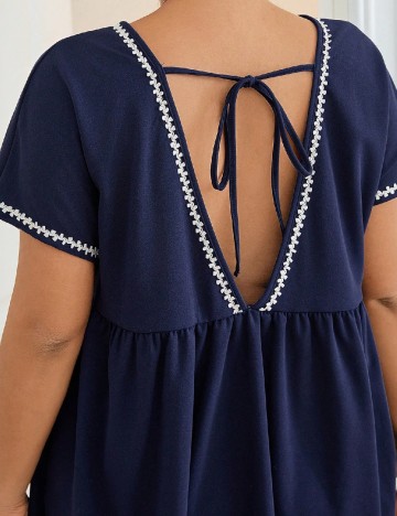 Rochie scurta SHEIN CURVE, bleumarin