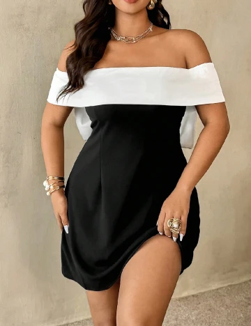 Rochie scurta SHEIN CURVE, negru