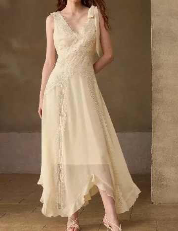 Rochie lunga MOTF, crem