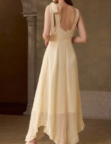 Rochie lunga MOTF, crem