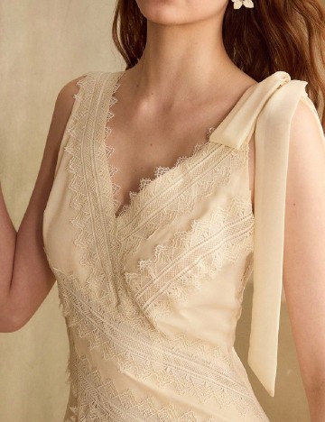 Rochie lunga MOTF, crem