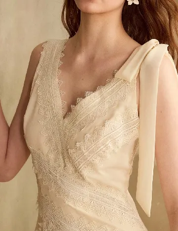 Rochie lunga MOTF, crem