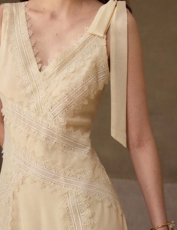 Rochie lunga MOTF, crem