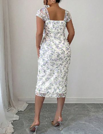 Rochie medie SHEIN CURVE, alb