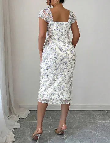 Rochie medie SHEIN CURVE, alb