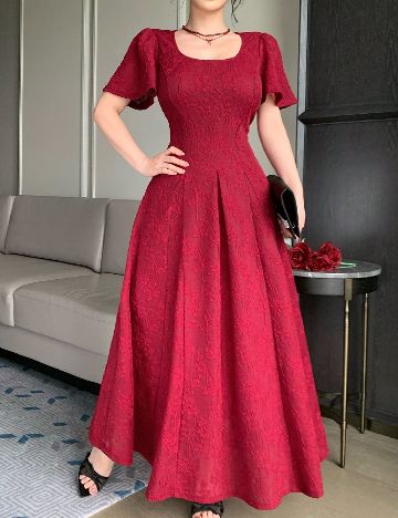 Rochie lunga Dazy, rosu