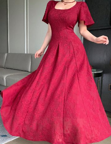 Rochie lunga Dazy, rosu