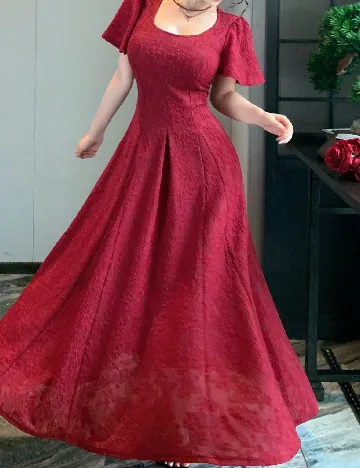 Rochie lunga Dazy, rosu