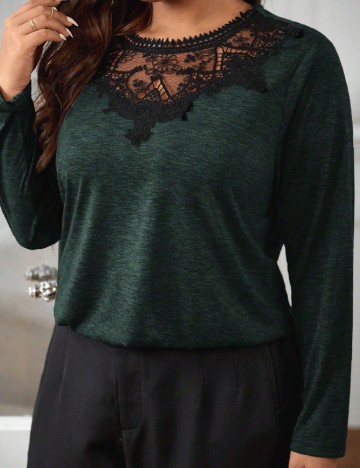 Bluza SHEIN CURVE, verde