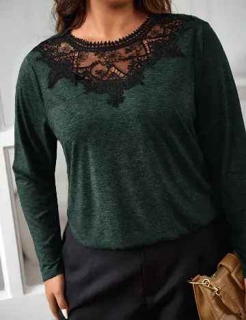 Bluza SHEIN CURVE, verde