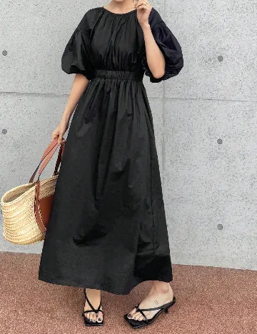 Rochie lunga Friful, negru
