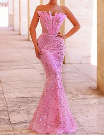 Rochie lunga SHEIN, roz