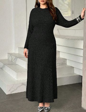Rochie lunga SHEIN CURVE, negru