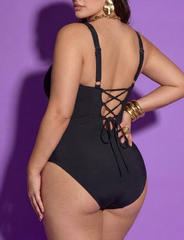 Costum de baie SHEIN CURVE, negru