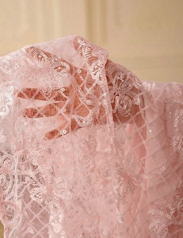 Rochie lunga Zeylah, roz