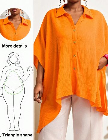Bluza SHEIN CURVE, portocaliu