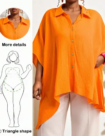 Bluza SHEIN CURVE, portocaliu