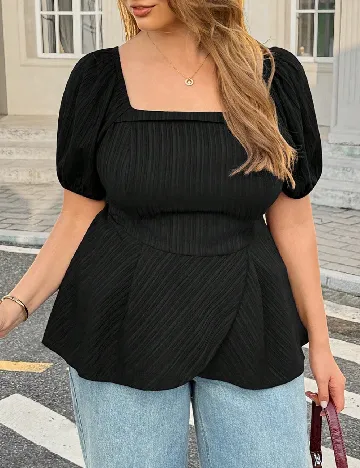 Bluza SHEIN CURVE, negru