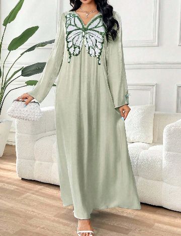 Rochie lunga SHEIN, verde