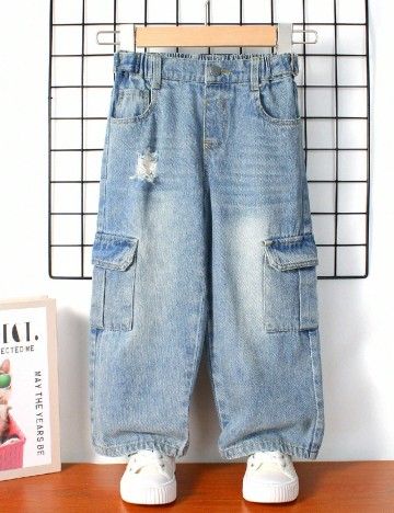 Blugi Shein Kids, albastru
