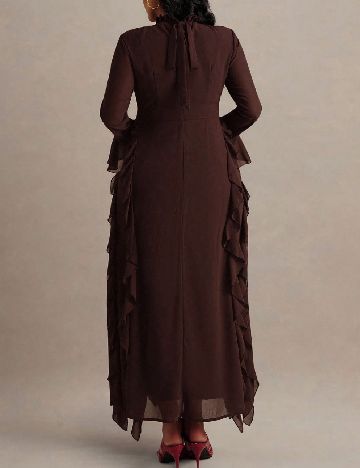 Rochie lunga SHEIN Maternity, maro inchis