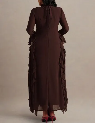 Rochie lunga SHEIN Maternity, maro inchis