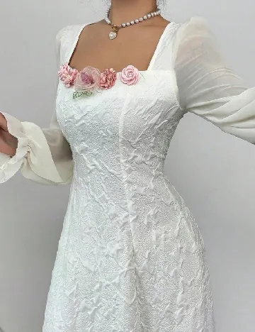 Rochie lunga SHEIN, crem