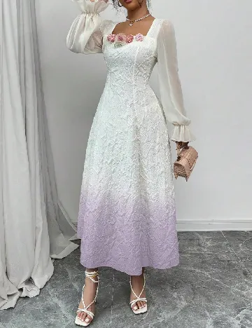 Rochie lunga SHEIN, crem