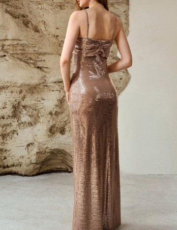 Rochie lunga MOTF, auriu