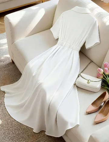 Rochie lunga SHEIN CURVE, alb