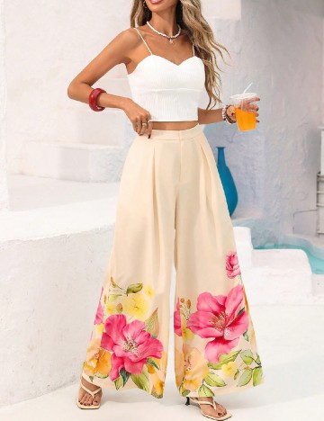 Pantaloni SHEIN, crem