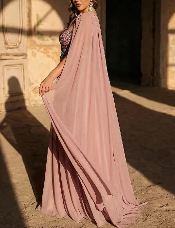 Rochie lunga SHEIN CURVE, roz pudra