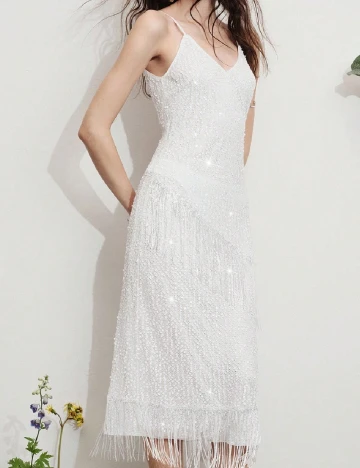 Rochie medie SHEIN, alb