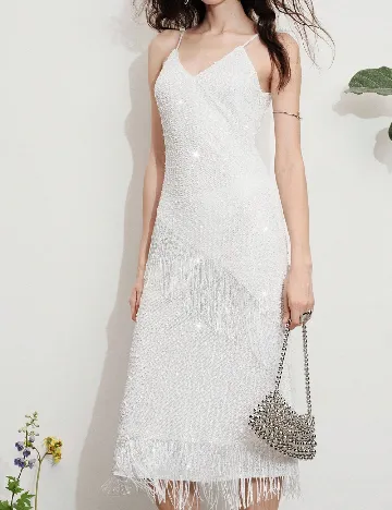 Rochie medie SHEIN, alb